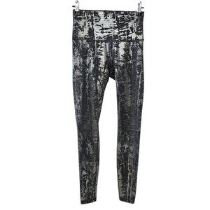 Lululemon Wunder Under High Rise Tight Brindle Foil 28" Size 4 Silver Metallic